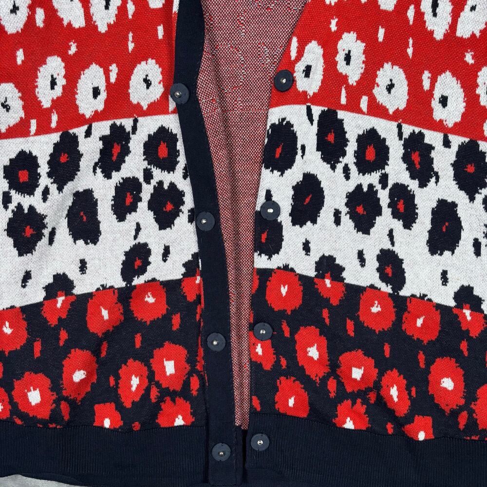 Cabi Colorblock Leopard Print Cardigan Sweater Wo… - image 3